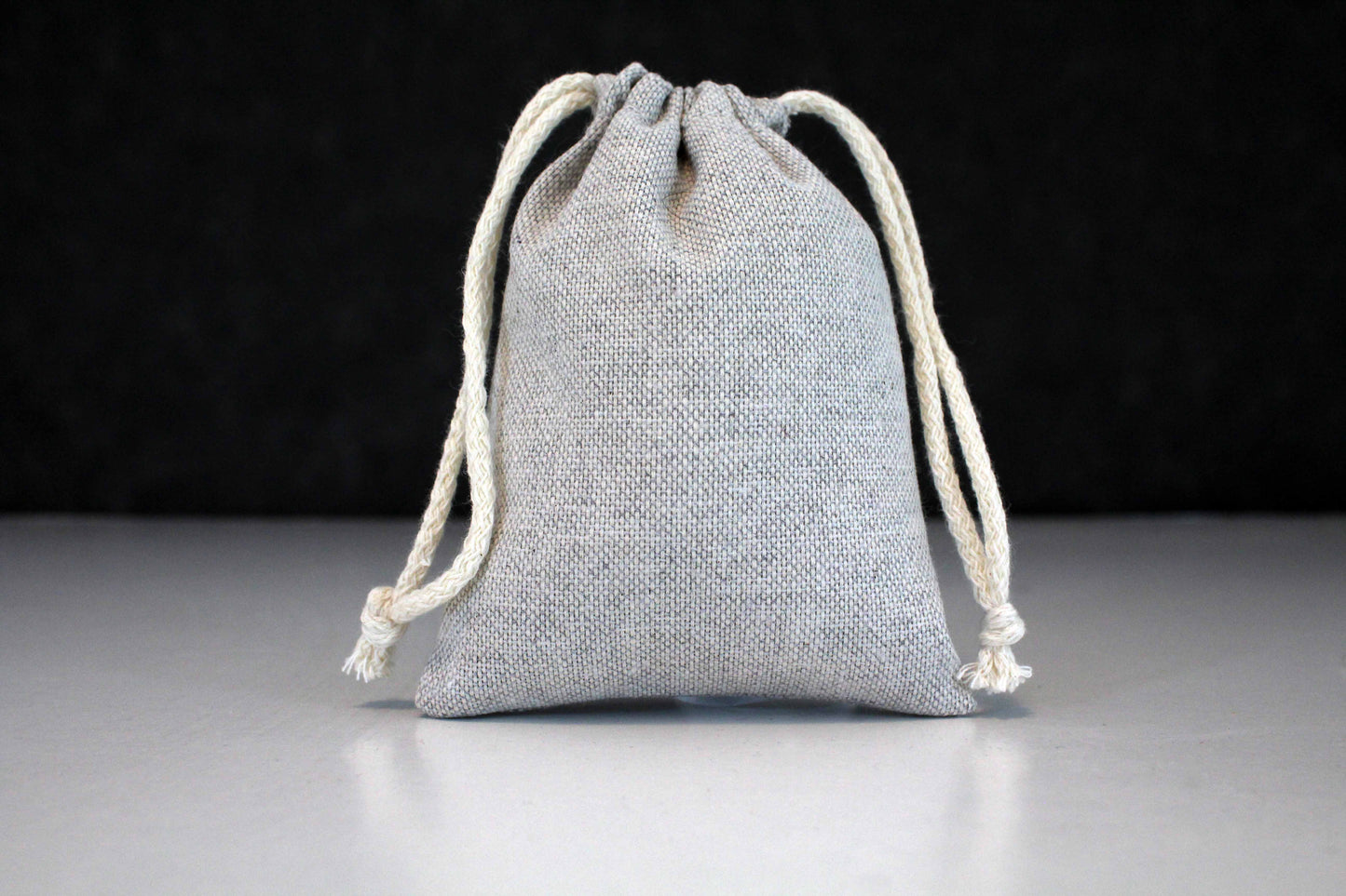 Sacchetto in cotone mélange con coulisse – colore grigio