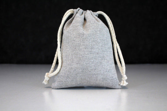 Sacchetto in cotone mélange con coulisse – colore grigio